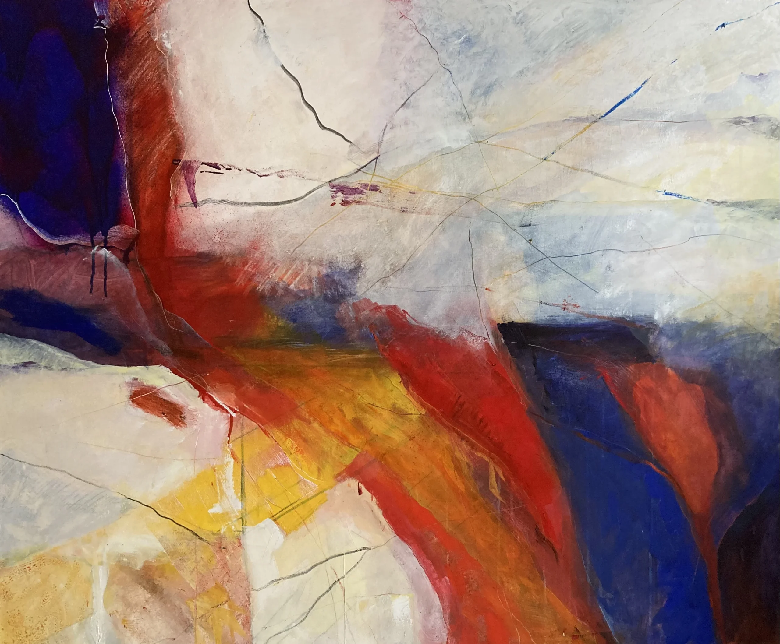 One of a series of paintings based on abstracted landscape